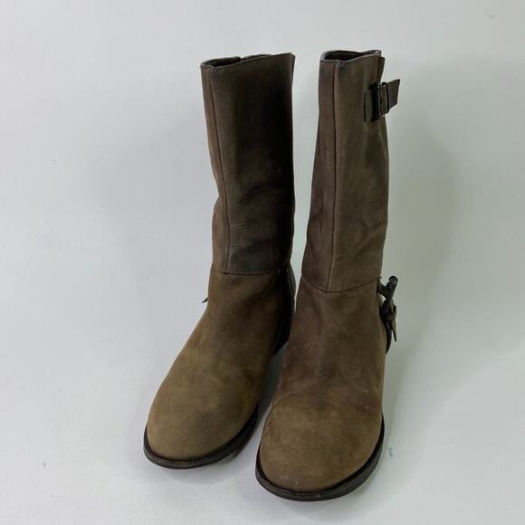 Cole Haan Air Leora Mid Calf Leather Buckle Boots 9.5 - Picture 6 of 8